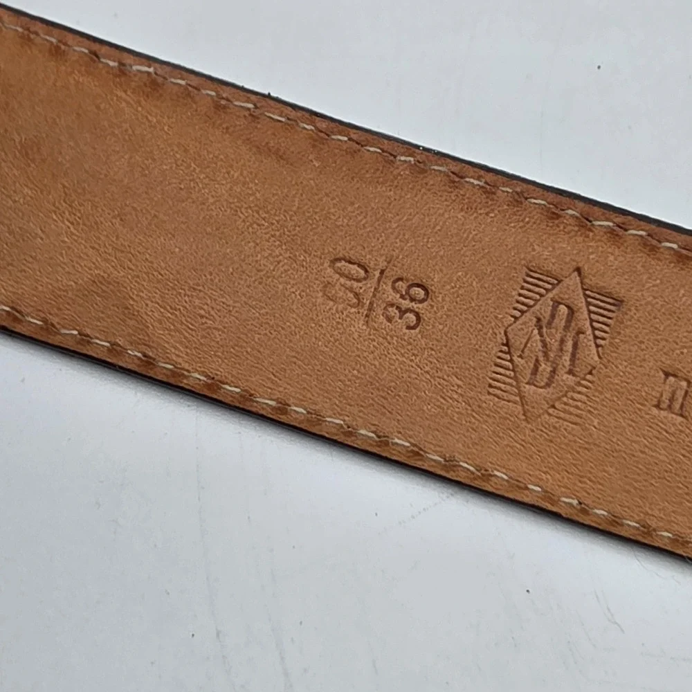 Martin Dingman Belt Mens 36 Brown Genuine‎ Lizard Exotic Classic Luxury Designer